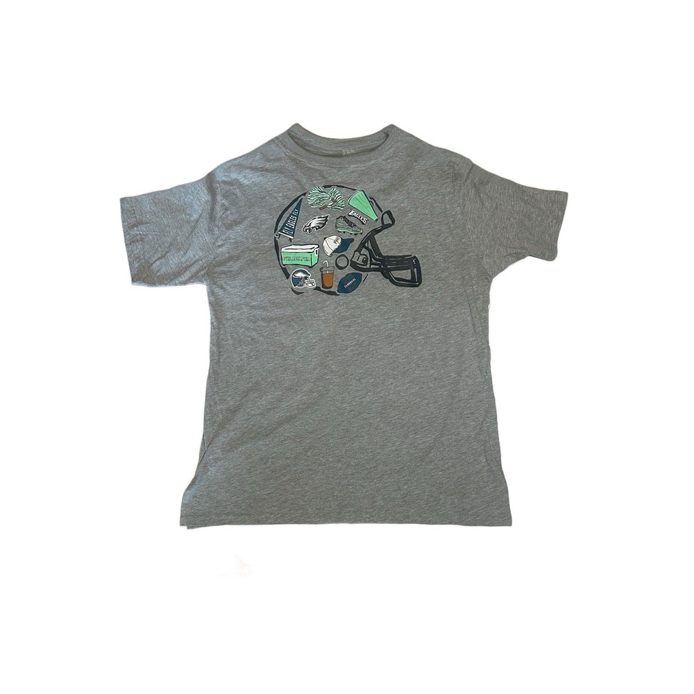 Unique Philadelphia Eagles T-Shirt Womens Large Gray Heather Pocket Back Graphic - Picture 6 of 6